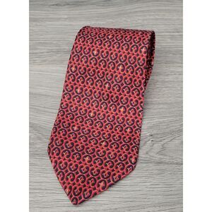 Beaufort Tie Rack Red Blue 100% Silk Made‎ In Italy Tie